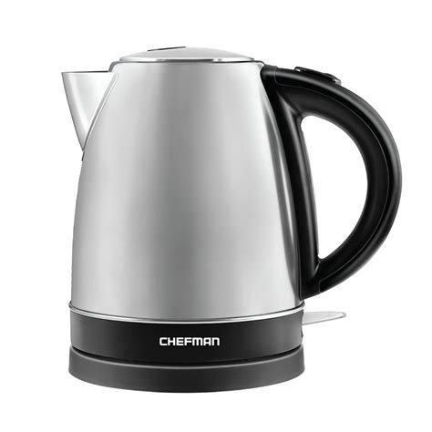 Chefman Stainless Steel Electric Kettle With 360° Swivel Base Auto
