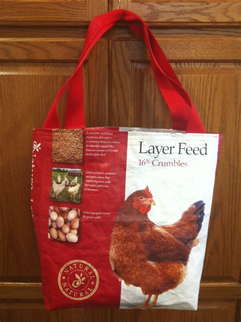 Tote Bag From Chicken Feed Bag Feed Bags Upcycled Tote Bags