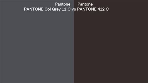 Pantone Col Grey 11 C Vs Pantone 412 C Side By Side Comparison