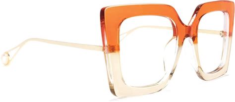 zeelool chic oversized thick square blue light blocking glasses for women 100 u ebay