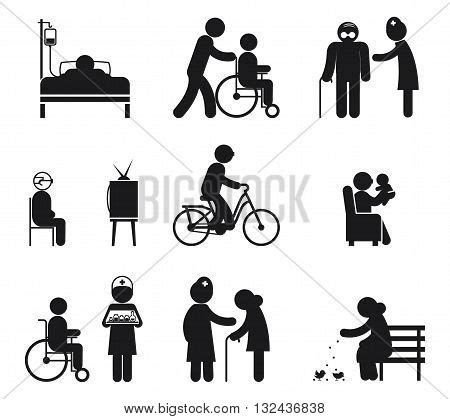 Elderly Care Icons Vector Photo Free Trial Bigstock