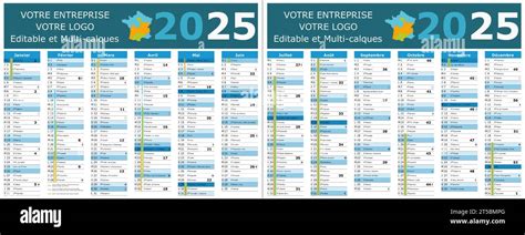 Calendrier Français 2025 Avec Des Saints Et Des Jours Fériés Image