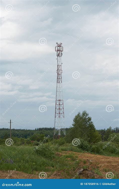 Cellular Base Station Stock Photo Image Of Network 187058916