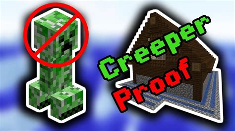 How To Build A Creeper Proof House In Minecraft Youtube