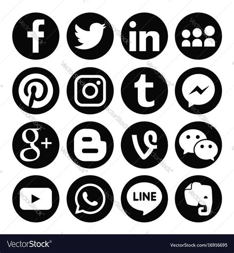Download this youtube social media icon, youtube clipart, youtube icons, social icons transparent png or vector file for free. Set of popular social media logos web icon Vector Image