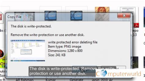 The Disk Is Write Protected Remove The Write Protection Removable