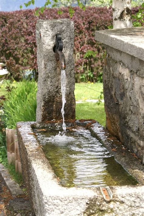 Stone Water Trough Makes A Natural Water Feature My