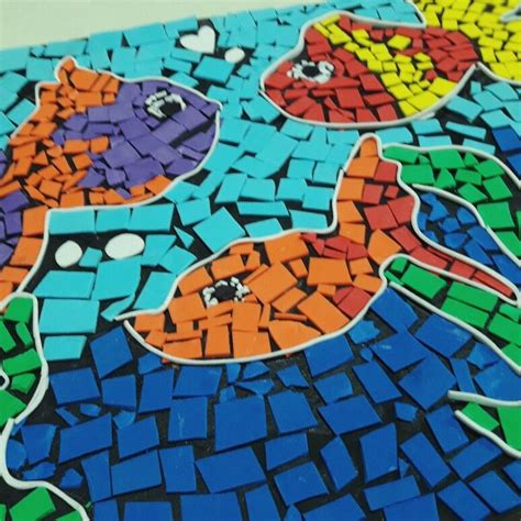 pin de marie sghia en mosaicos con goma eva mosaicos gomitas goma eva