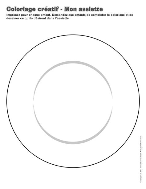 Assiette Coloriage Coloriage