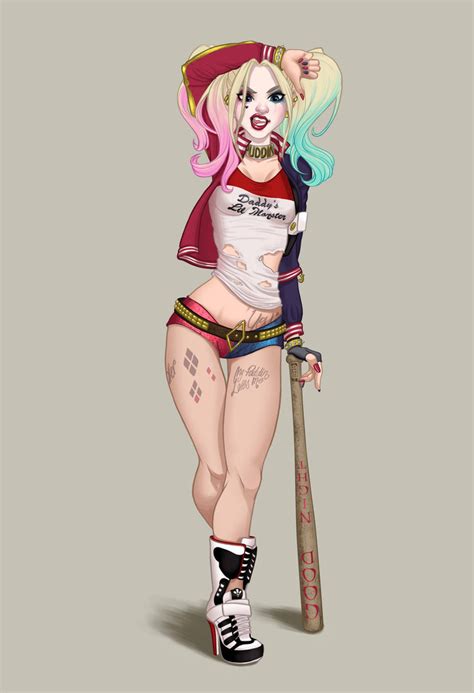 Harley Quinn Batman Series Dc Comics Dccu Suicide Squad 1girl Baseball Bat Blonde Hair