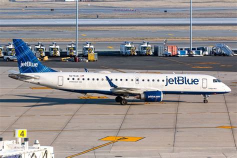 Jetblue Embraer E190 Airplane At New York Jfk Editorial Image Image