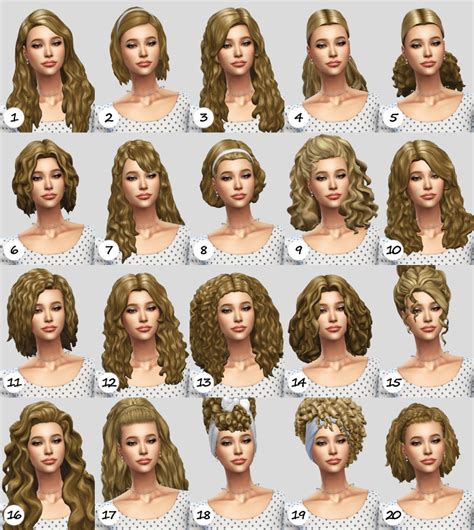 Downloads Sims Sims 4 Game Mods Sims 4 Curly Hair