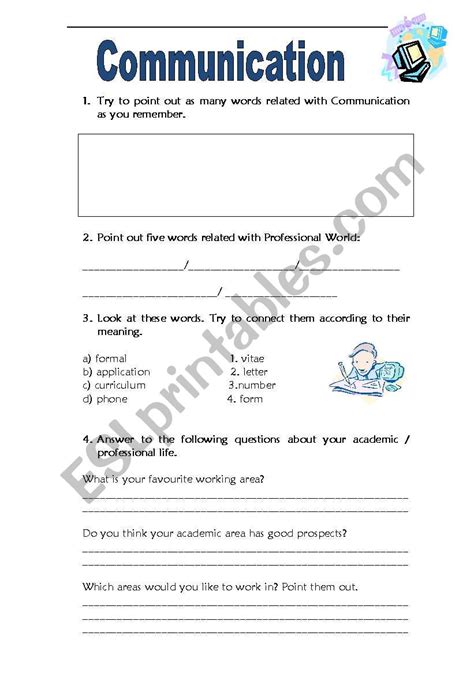 Communication Worksheets For Kids