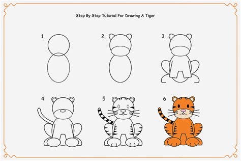 Cartoon Tiger Face Easy Tiger Drawing For Kids 3 Korean Tiger Tattoo