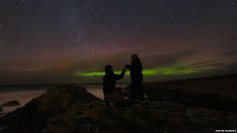 Northern Lights Aurora Delivers Beauty And Romance Bbc News
