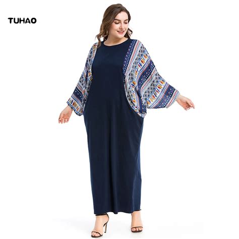 Tuhao Big Sizes Muslim Dresses Abaya Dubai Islamic Dresses For Women Vintage Muslim Abaya Jilbab