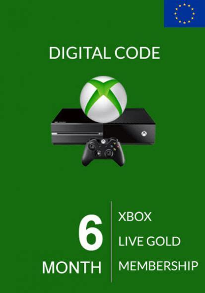 Eu Xbox Live Gold 6 Month Membership 247 Delivery