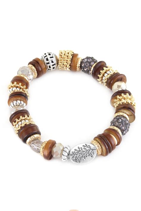 Semi Precious Stone Stretch Bracelet Bracelets