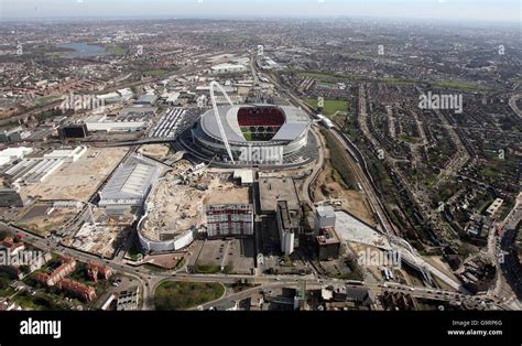 Wembley Stadium Aerial Views Stock Photo Alamy