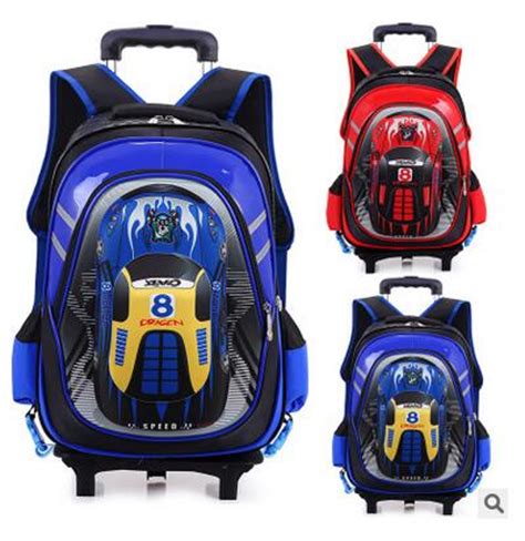 It features 1 large main pocket with a laptop compartment, 2 zipper front pockets, 2 mesh pockets, 1 special pencil case, and 1 lunch bag with adjustable straps which can be as. kids School Bags On wheels Trolley School backpacks ...