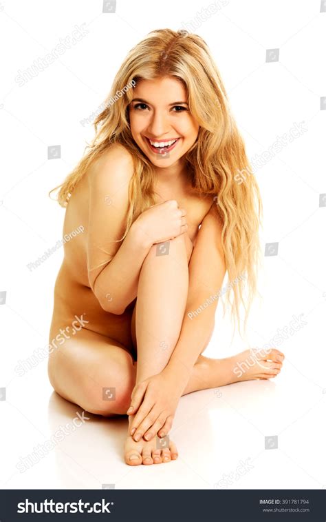 Woman Sitting Knees Close Chest Stock Photo Shutterstock