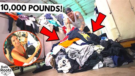 Digging Through 10000 Pounds Of Clothing Youtube