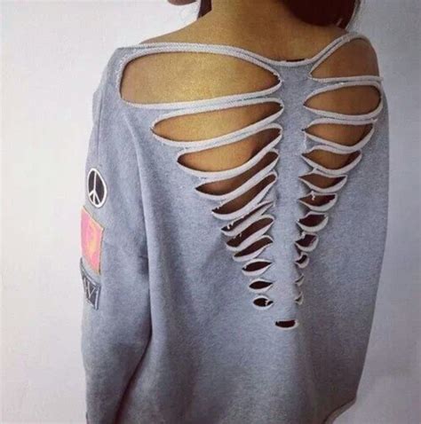Diy sweater design cutting ideas diy sweater sweatshirt 8. Pin on ☽ | Fashion