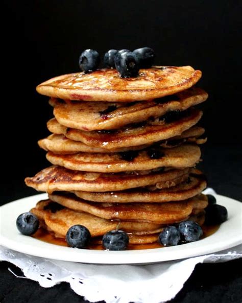 Vegan Sourdough Blueberry Pancakes Holy Cow Vegan Recipes