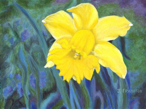 Portrait Of A Daffodil Painting By Jennifer Frampton Fine Art America
