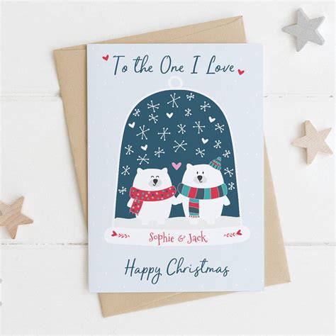 18ct gifts of christmas holiday boxed cards. To The One I Love Personalised Christmas Card By Wink ...