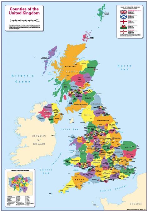 Personalised Childrens Uk Counties Map £2299