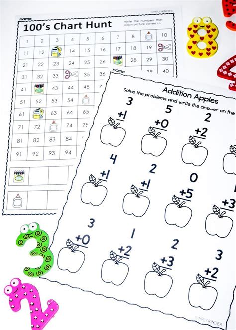 Free Kindergarten Activities and Worksheets - Simply Kinder | Addition
