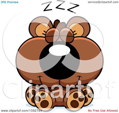 Clipart Cute Bear Cub Sleeping Royalty Free Vector Illustration By Cory Thoman