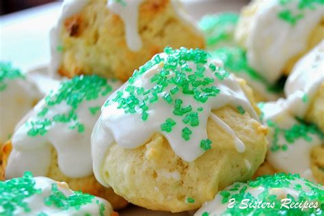 I will be showing you some very easy and yummy christmas recipes. Italian Lemon Cookies for St. Patricks's Day - 2 Sisters Recipes by Anna and Liz