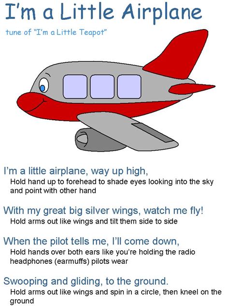 An Airplane Song Preschool Songs Transportation Songs