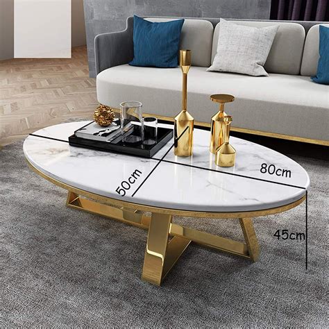 Cette table basse ronde en bois et métal est un vrai symbole de design scandinave. Table Basse Salon Table Basse de Salon Nordique Ovale en ...