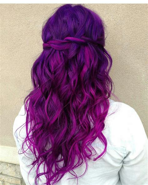 Lovely Purple Magenta Hair Purple Ombre Hair Hair Styles