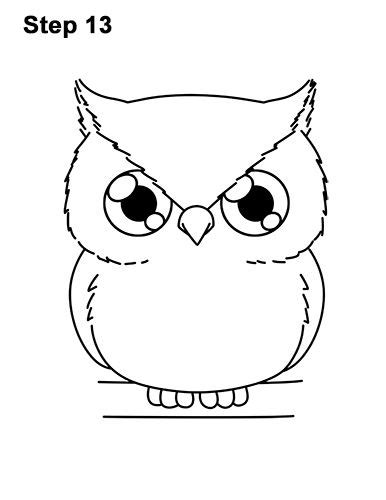 Simple Cute Owl Drawing Step By Step Deon Nobles