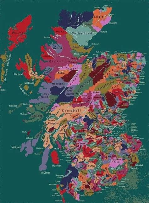 Clan Map Of Scotland Scotland Country England And Scotland Outlander