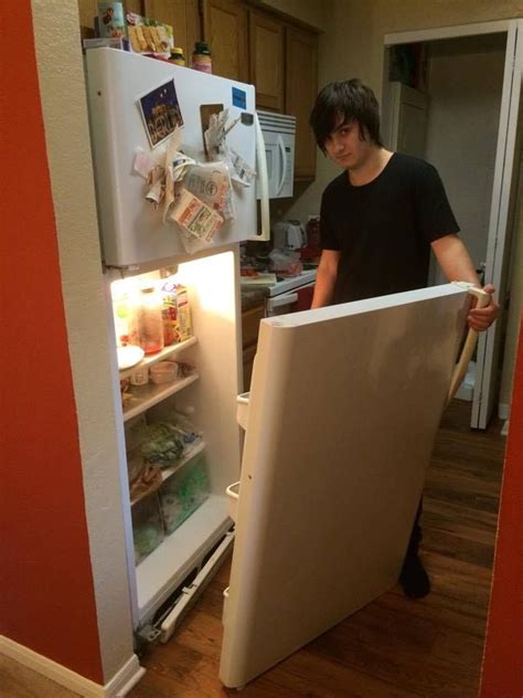 Unplug the refrigerator or turn off the fuse that powers it. So...the fridge door just fell off... | Fridge door, Top ...