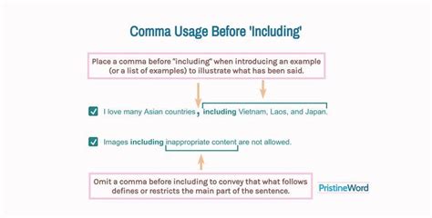When To Use A Comma Before Including Commas Sentences Sayings
