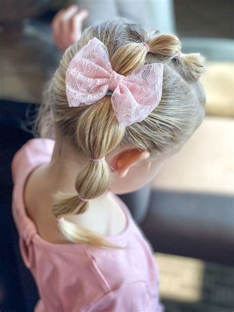 Light Pink Lace Classic Style Hairbow Hair Bows Pink Etsy Hair Bows
