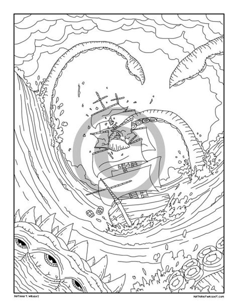 The best free Kraken coloring page images. Download from ... Just download one, open it in any pdf viewer and print.