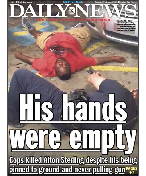 Did The NY Daily News Graphic Cover Image Of Alton Sterling Go Too Far