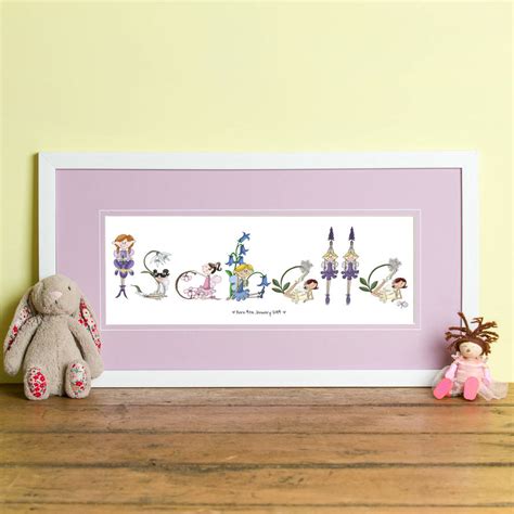 Girls Personalised Fairy Name Frame By Fromlucy
