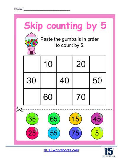 Skip Counting By 5 Worksheets 15
