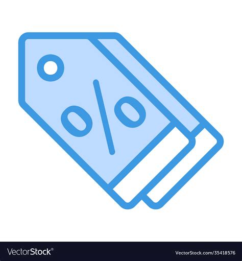 Discount Icon In Blue Style For Any Projects Vector Image