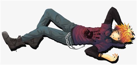 Lying Down By Sabinaa Pluspng Anime Boy Laying Down X Png