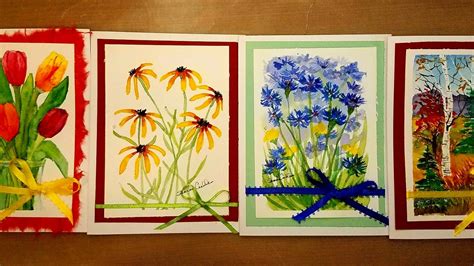 Here's how i approach painting watercolor greeting cards and trading cards. Painting 2 Greeting Cards With Schmincke Watercolors - YouTube