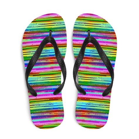 High Quality Colorful Striped Flip Flops Best Stylish Colored